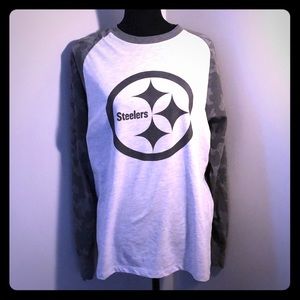 Camo Steelers Baseball Tee